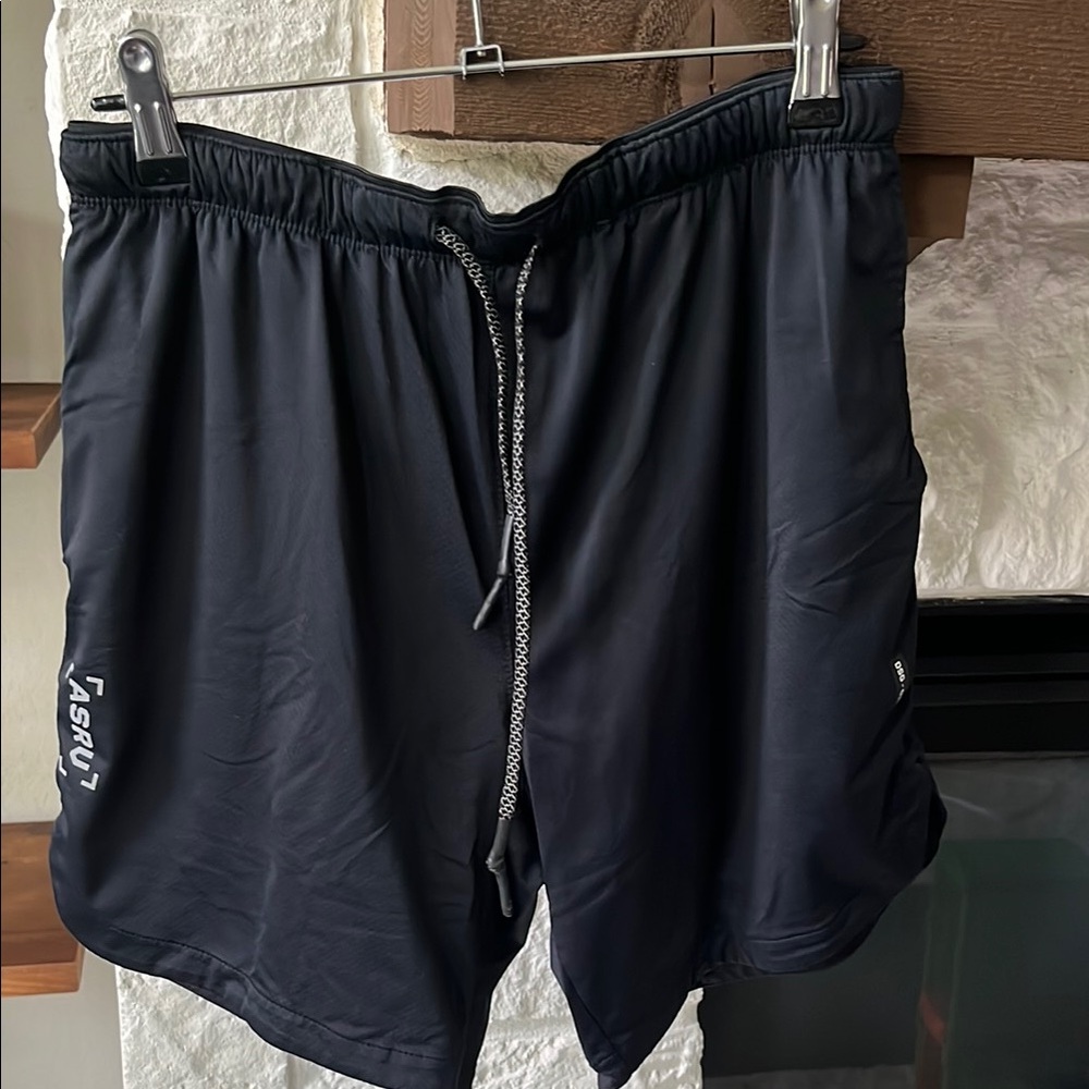 ASRV Black Men's Dark Athletic Shorts 7”
